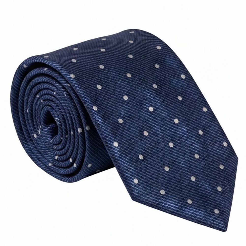 Emporio Armani Silk Blue Dotted 3in Tie – Made in Italy